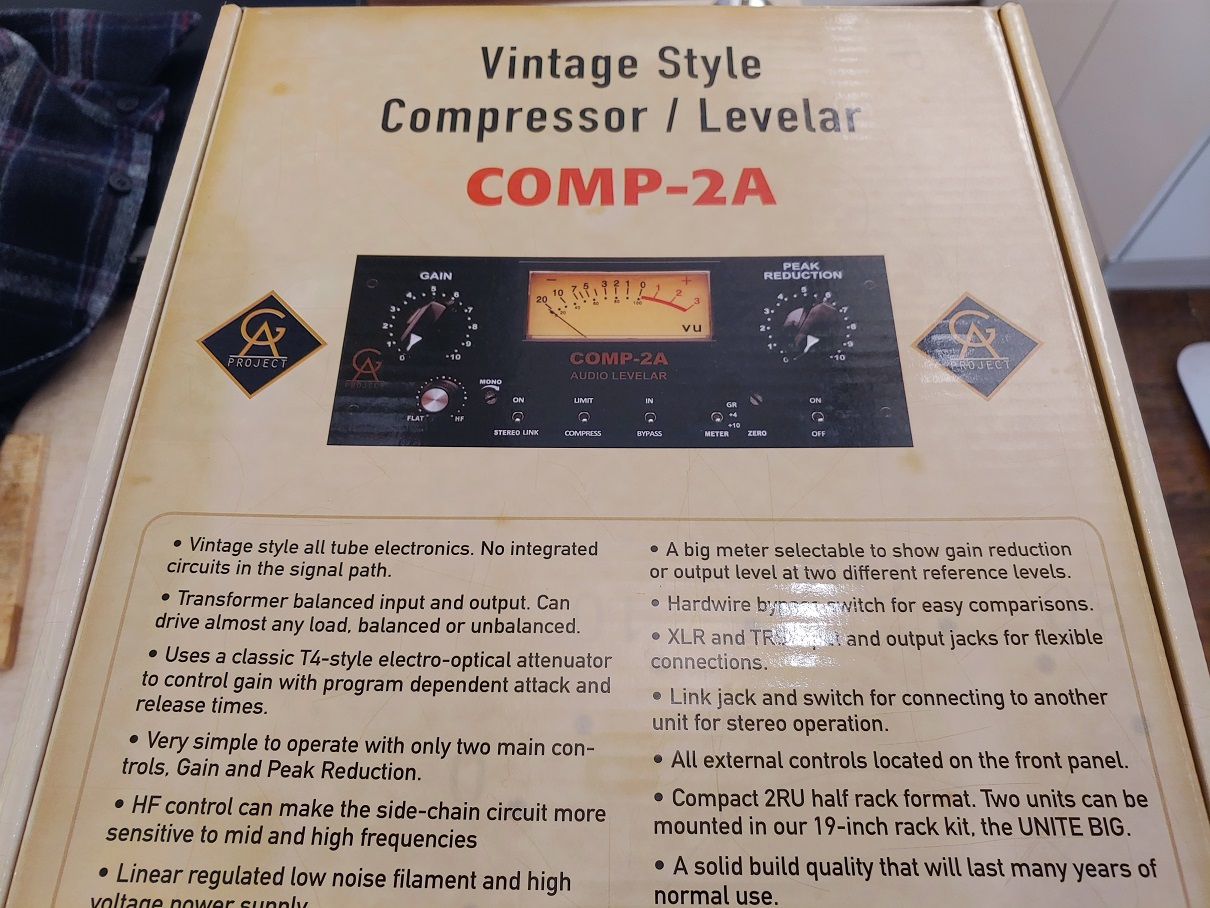 판매완료] Golden Age Project COMP-2A 2ea 신품급 박스풀 팝니다