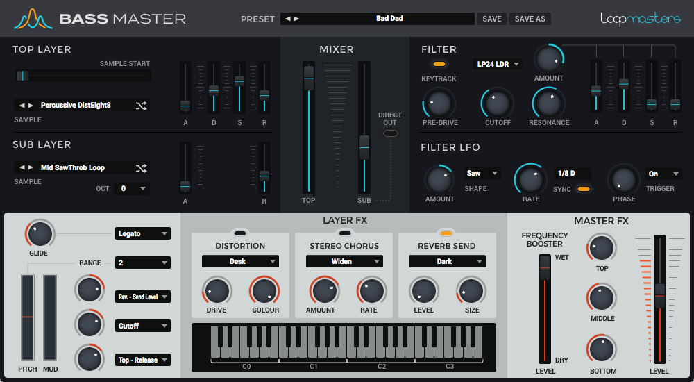 Bass Master software plug-in