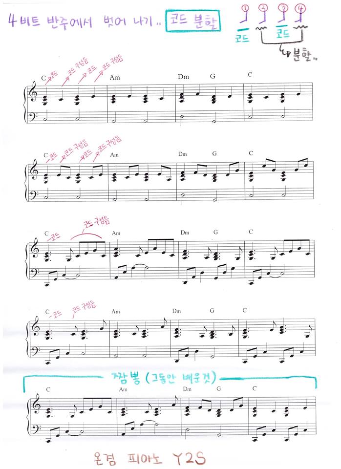 피아노 반주법...기초 요약 자료